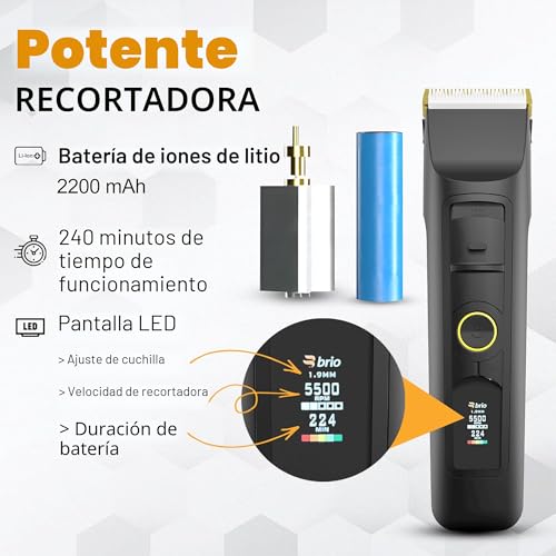 Vista 5 de Brio Beardscape V2 — Recortador de Barba Profesional con Cuchilla de Cerámica, Inalámbrico