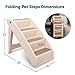 PetSafe CozyUp Folding Dog Stairs, Portable Indoor/Outdoor Pet Steps for Bed, Couch & Car, Tan, 25 Inch