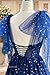 GARDOM Corset Prom Dresses 2026 V Neck Formal Dress with Bow Sparkly Starry Tulle Ball Gown Spaghetti Strap Fairy Evening Party Gown US12 Navy Blue