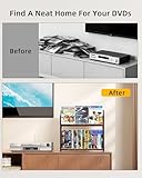 TJ.MOREE 2 Tier 56 Capacity DVD Rack/Storage/Holder and Vinyl Record Storage, Industrial Retro Carbon Steel/Wood, Space Saving Desktop Organizer - Image 8