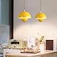 WQCSH Minimalismus Kronleuchter Originalität Einfachheit Blumenknospen Design Moderner Stil Restaurant Nachttischlampe Küche Büro lagern Bar dekorieren E27 Basis Neu Hängender Kronleuchter-Gelb