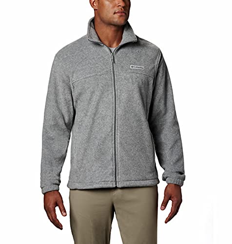 Columbia Men s Steens Mountain 2.0 Full Zip Fleece Jacket, Light Grey Heather, Large