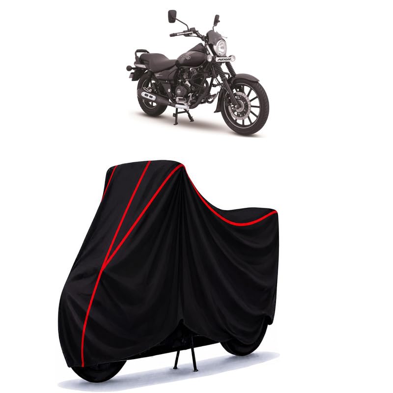 Image of Bajaj Avenger Water Resistant Bike Cover for All Motorcycles & Rain | Heavy Duty Taffeta Fabric | UV Protection, Dustproof, Scratchproof | All Weather Two Wheeler Body Cover with Elastic Bottom