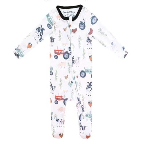 Image of Copper Pearl Zip-Up Footie Baby Pajamas - Soft Newborn Onesies for Boys & Girls, Tag-Free with Two-Way Zipper Baby Sleepers for Newborn - 24 Months, Jo