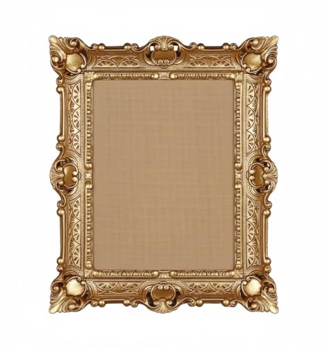 Lnxp Cadre de photo antique baroque doré, 56x46 cm Rectangulaire, pour images 30x40 cm ou 40x30 cm, Repro cadre baroque SANS VERRE