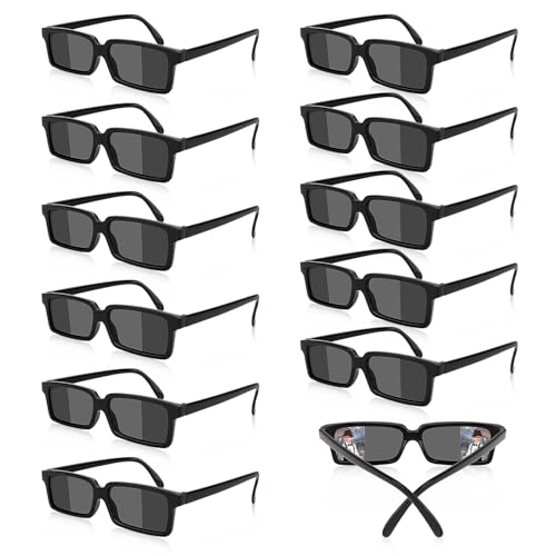 SelfTek Lot de 12 Lunettes D'espion pour Enfants, Lunettes Vue Arrière Miroir, Lunettes Agent Secret, Lunettes de Détective Enfant, Idéal pour Fêtes D'anniversaire,...