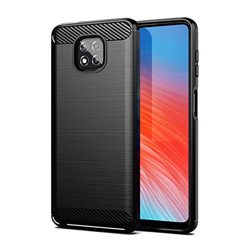 SCL Funda para Moto G Power 2021 Motorola G Power 2021 Coque, [Negro] Efecto de fibra de carbono Gel Grip Cubierta de protección [antiarañazos] [anticolisión]