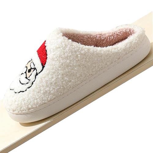Image of Comfy Elastic Slippers for Women Men,Memory Foam Soft Plush House Slippers | halloween & christmas Fuzzy Slippers, Holiday Retro House Shoes, Indoor & Outdoor,Warm Winter Footwear
