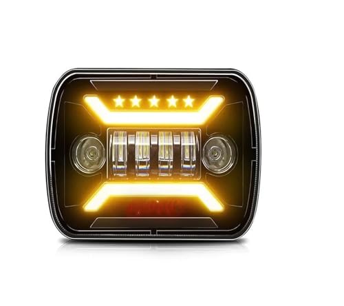 Phare LED 7x6 Pouces pour Remplacer un Éclairage Faible sur Camion et Moto Carré