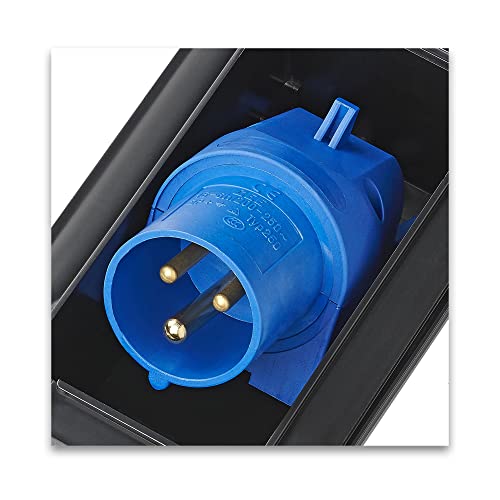 ProPlus CEE-Einspeisestecker Einbau rechteckig schwarz