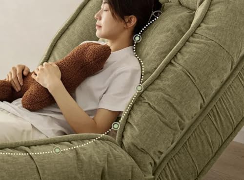 Image of Woolly | Human Dog Bed | Large Floor Sofa Bed | Low Seating | Recliner and Lounger (Olive Green)