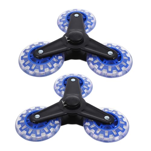 ANDRESLAD Ruedas Triangulares para Carrito de Compra de Diseño Plegable y Giratorio Compatibles con Carritos de Supermercado para Escaleras y Maniobras Fáciles Espacios Estrechos Color Azul