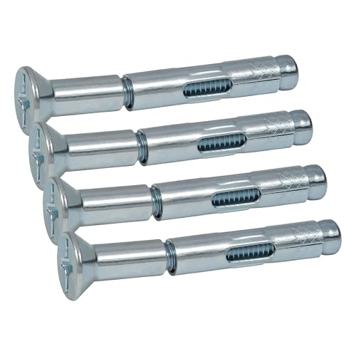 CONFAST 3/8" x 4" Flat Sleeve Anchor Zinc Plated (50 per Box) (Pack of 4)