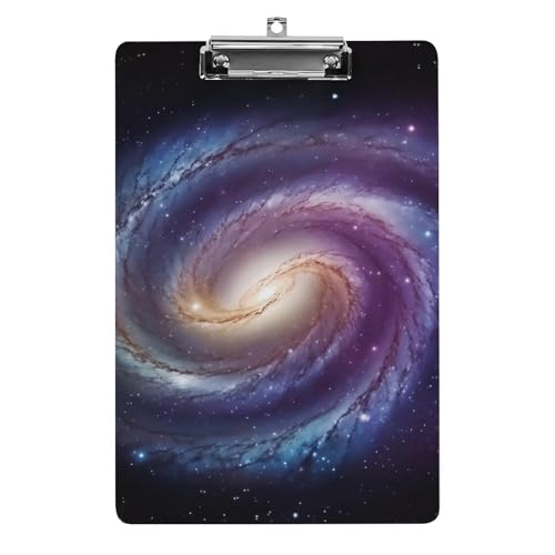 Porte-bloc A4 en acrylique à spirale avec clip métal pour bureau