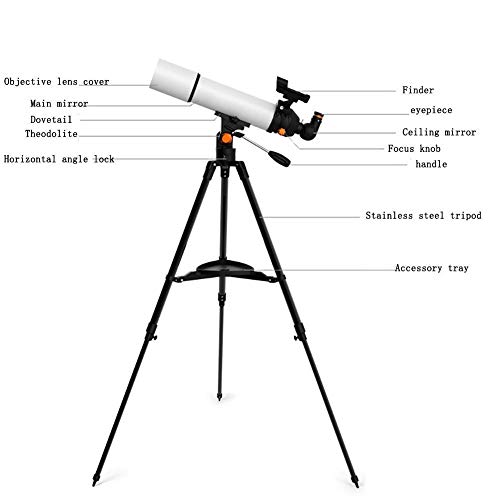 Teleskop für Astronomie-Anfänger, tragbares 80-mm-Refraktor-Reise-Teleskop für Camping, ideal für Kinder, um den… – Bild 7