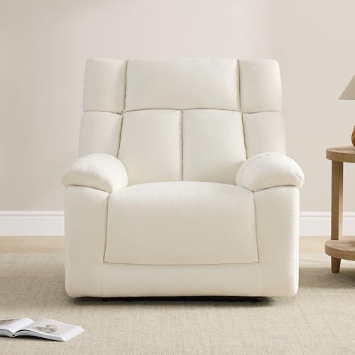 Sillón reclinable con altavoces crema miniatura 7