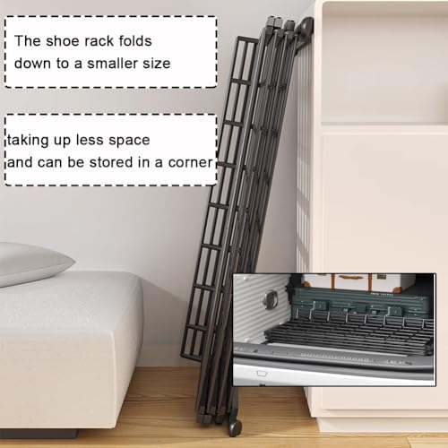 Étagère à chaussures pliable : la solution compacte en métal pour petits appartements