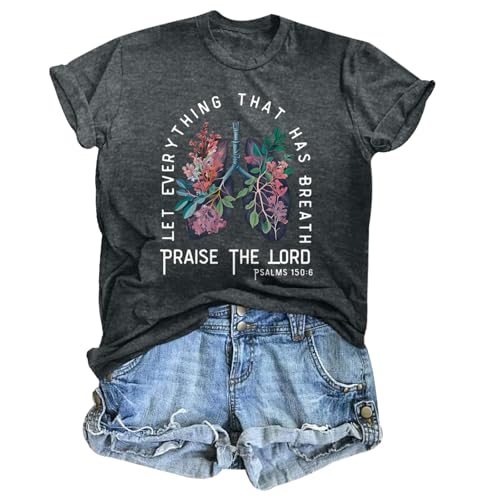 Christian Shirts for Women Vintage Bible Verse T Shirts Boho Floral Jesus Shirt Wildflowers Graphic Tees Tops