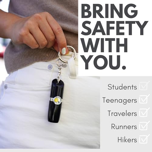 SecurityMan Door Barricade Brackets (White) & Personal Alarm Keychain (Black) – Heavy Duty 2x4 Door Security Brackets + 130dB Self-Defense Siren with SOS Light – Home & Personal Safety Kit