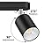 LURNOFY 4 Light Track Lighting Kit, Ceiling Track Lighting Flexibly Rotatable Light Head, Track Lighting Fixtures Ceiling for Kitchen, Living Room, Bedroom, GU10 Bulb Not Included(Black)