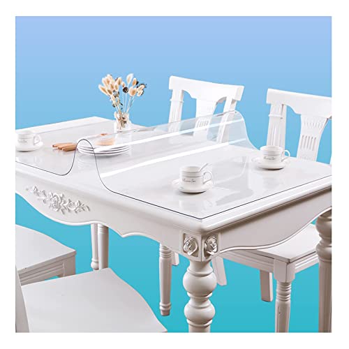 Table Protector Clear Table Cover Protector 1.5mm Thick Transparent Plastic Tablecloth for Dining Room Table Clear Table Protector 70x105cm 28x41in