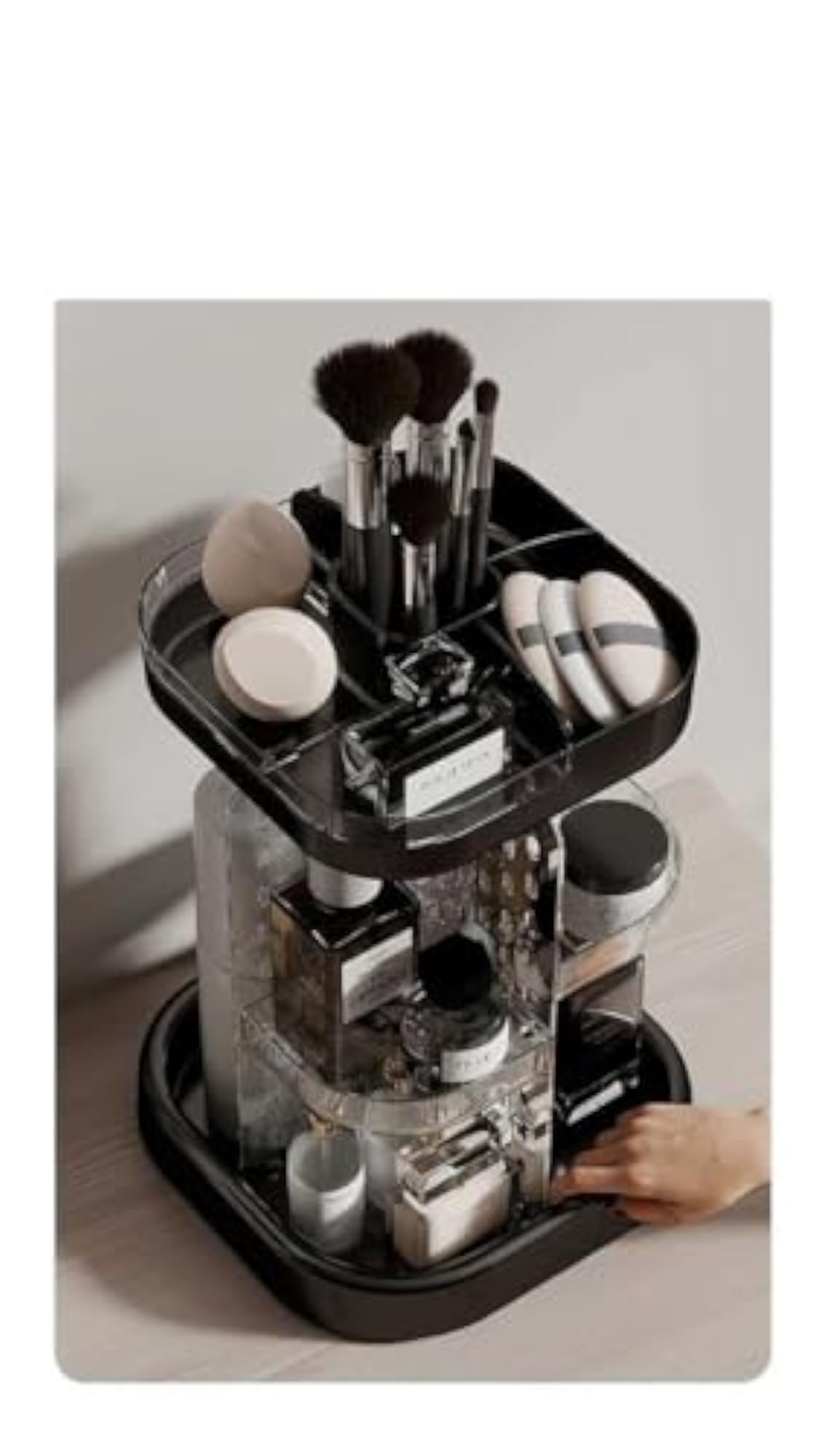 Luxury 360 Rotating Makeup Organizer with Large Capacity
