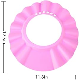 3Pack Baby Shower Cap Bath Visor for Toddlers Shampoo Cap Shower Protection Hat - Adjustable Soft Hair Washing Guard, Bath Shield Visor Hat,Eyes and Ears Head Protection for Baby, Kids, Children