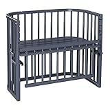 babybay Maxi Comfort Plus Beistellbett, schiefergrau lackiert