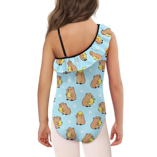 Image of Girls Swimsuit One Piece Ruffle Swimsuit Non-Slip Straps UPF 50+ for Girls Size 3-14 Years
