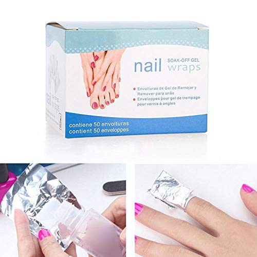 50 Stück Baumwollpapier Für Nagellackentferner, Uv Gel Einweich Wattepads – Bild 3