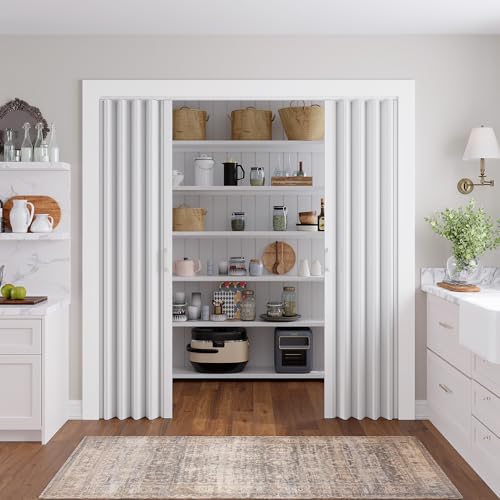 Image of SmartStandard 72x80in Double Accordion Doors Interior, Double Walled, White