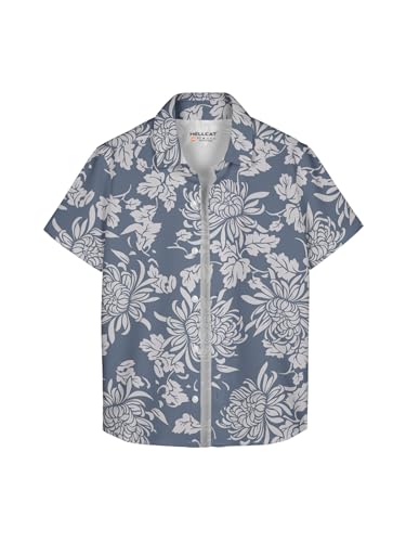 Image of HELLCAT Yellow Trendy Regular Fit Printed Causal Shirt for Boys