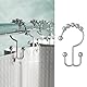 Zenna Home Duschvorhanghaken Chrom 12er Set - Premium Duschvorhang und Liner Ringe mit Doppelrollengleiter und doppelseitigem Design - Rostbeständig