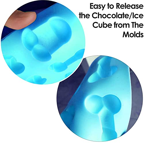Molde para Cubos de Hielo de Silicona 2 Piezas Azul miniatura 4