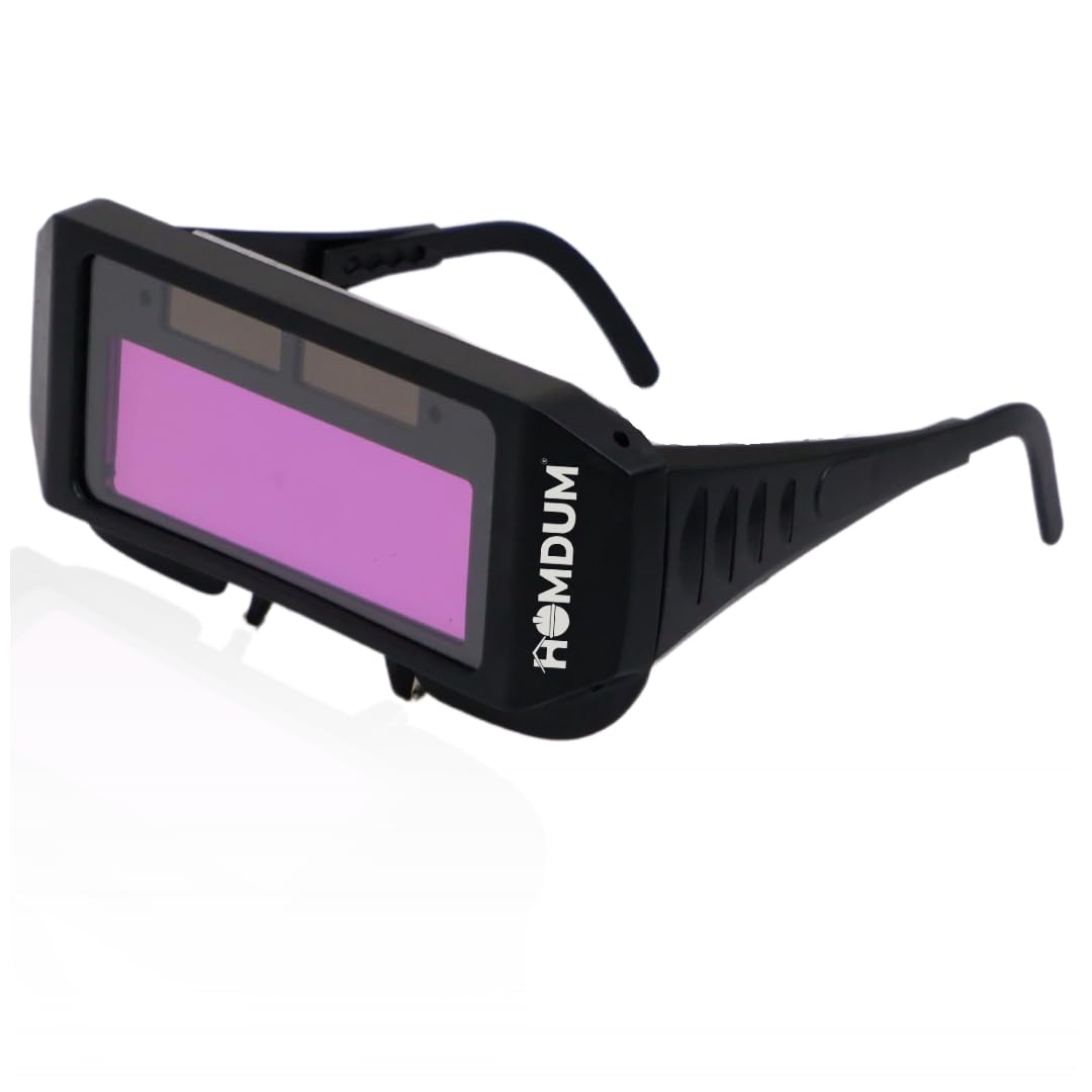 Homdum Welding Glasses Auto Darkening Welding Goggles Safety Eyes Protective Welder Glasses with 2 Sensors for TIG MIG MMA-image-42