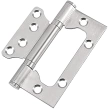 18 Pack 4 x 3 Inch Non Mortise Door Hinges, Stainless Steel Door Hinges with Mounting Screws, Brushed Surface Door Hinge, Silver, 9 Pairs