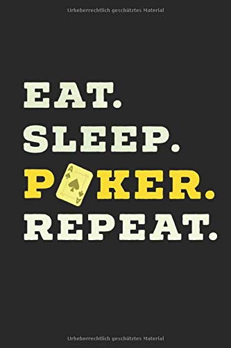 Poker Notizbuch: Poker Geschenk Notizbuch Tagebuch Planer Notizblock 100 linierte Seiten 6x9 Zoll (ca. DIN A5) Geschenkidee