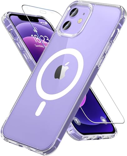 Coque magnétique pour iPhone 12 / 12 Pro Fin2feel avec protection d'écran en verre trempé mat