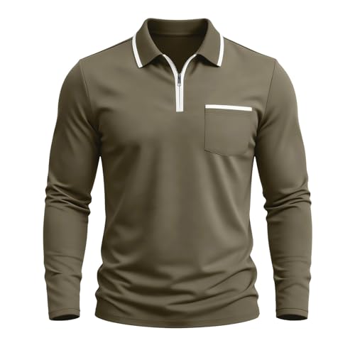 Polo manche longue homme confortable pour le bureau et le weekend