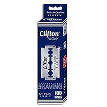 100 Clifton Classic Double Edge Razor Blades For Safety Razor - Men s Safety Razor Blades For Shaving For Men For A Smooth And Clean Shave 1 Year Supply