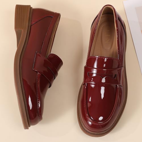 Image of Loafers for Women Black Penny Loafer Business Casual Shoes Women's Loafers & Slip-Ons Ladies Flats Comfortable Dressy