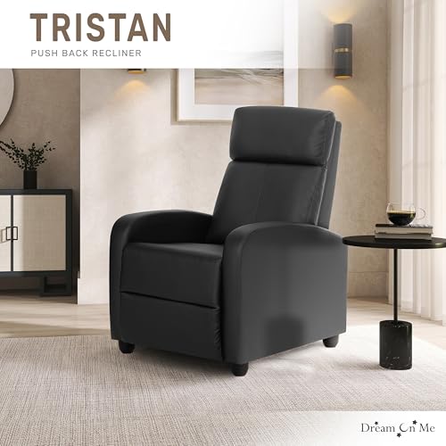 Sillón reclinable tapizado color negro miniatura 3