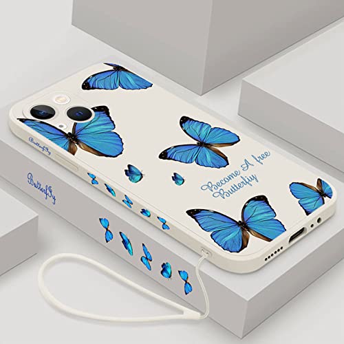 Coque de téléphone papillon antichoc pour iPhone XR et 13 housse anti-rayures