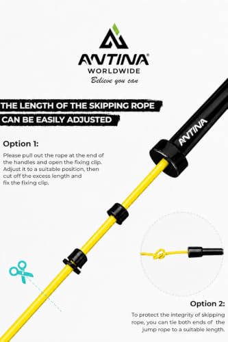 Image of Worldwide Adjustable Skipping Rope for Men & Women Speed Jump Rope for Exercise, Gym, Sports & Fitness