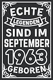  Echte Legenden Sind Im September 1963 Geboren: Lustiges Notizbuch A5 I Dotted I 120 Seiten I Geschenk frauen männer geburtstag , Geburtstagsgeschenk ... 1963 Notizbuch geburtstag, 6 x 9 Zoll