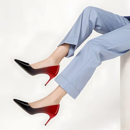 Image of Women's Pointed Toe Stiletto High Heel Pumps 3.15IN Slip-On Party Wedding Evening Shoes