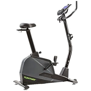 Tunturi Star Fit E100 Hometrainer voor thuis, 24 weerstandsniveaus, 20 trainingsprogramma’s, met hartslagsensoren, roterende massa van 8 kg