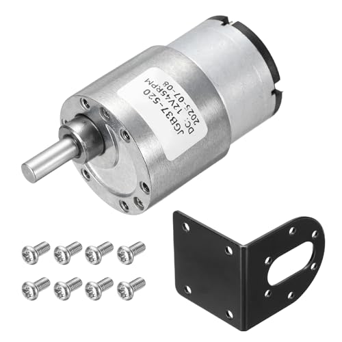 Image of sourcing map Micro Gear Box Motor Speed Reduction Geared Motor DC 12V 45RPM JGB37-520 for Electronic Lock DIY RC