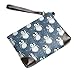 DXITROMI Small Clutch Purses for Women - Fashion Cute Penguins Print Leather Wristlet Wallets with Wrist Strap