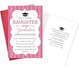 Gevinna Inspirational Daughter Graduation Card, High School or College Graduation Card for Daughter, Congratulations Gift from Mom Dad